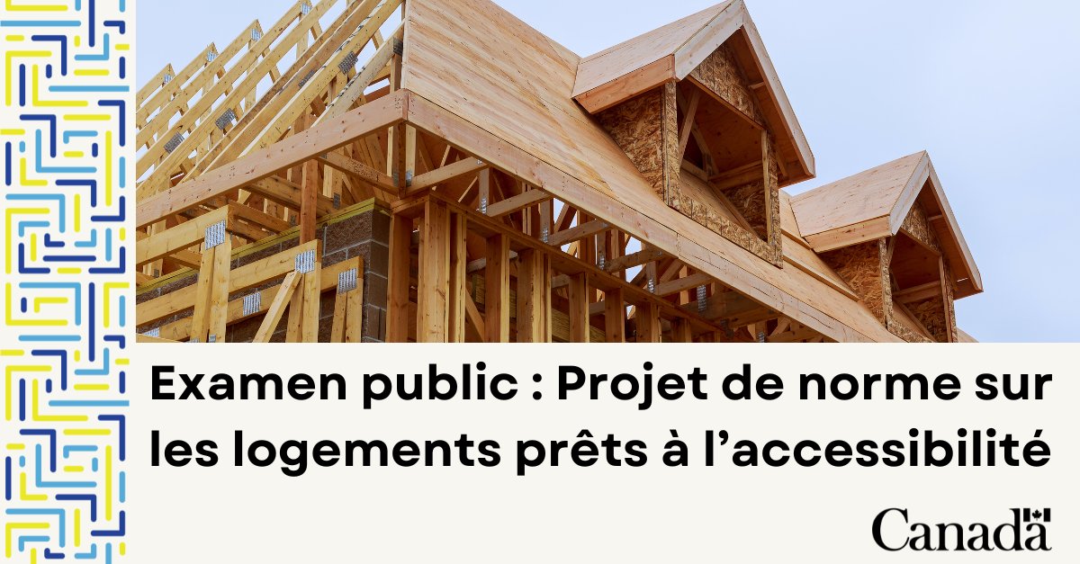 Notre projet de norme sur les logements prêts à l’accessibilité vise à éliminer les obstacles et à créer des logements adaptables pour toute la population canadienne. 🏡

Partagez vos commentaires maintenant!

⏳ Date limite : le 31 janvier 2025

📢 ow.ly/qt0Z50UJQi6