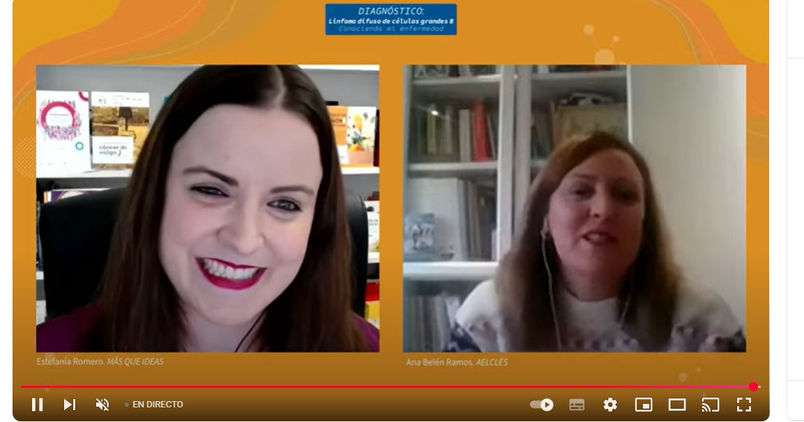 Fundación MÁS QUE IDEAS (@fundacionmqi) on Twitter photo 📢¡Arrancamos el webinario sobre LINFOMA DIFUSO DE CÉLULAS GRANDES B, de la mano de <a href="/EstefaniaRom91/">Estefanía Romero</a> (<a href="/FundacionMQI/">Fundación MÁS QUE IDEAS</a>) y Belén Ramos (<a href="/aelcles/">AELCLES</a>)
💙Gracias <a href="/geltamo/">GELTAMO</a> y <a href="/_SEEO_/">Enfermería Oncológica</a> por la colaboración
💙Gracias por apoyarnos <a href="/AbbVie_ES/">AbbVie España</a>, <a href="/DaiichiSankyoES/">Daiichi Sankyo España</a> y Lilly
youtube.com/live/SuZuRQ6_6… 📢¡Arrancamos el webinario sobre LINFOMA DIFUSO DE CÉLULAS GRANDES B, de la mano de <a href="/EstefaniaRom91/">Estefanía Romero</a> (<a href="/FundacionMQI/">Fundación MÁS QUE IDEAS</a>) y Belén Ramos (<a href="/aelcles/">AELCLES</a>)
💙Gracias <a href="/geltamo/">GELTAMO</a> y <a href="/_SEEO_/">Enfermería Oncológica</a> por la colaboración
💙Gracias por apoyarnos <a href="/AbbVie_ES/">AbbVie España</a>, <a href="/DaiichiSankyoES/">Daiichi Sankyo España</a> y Lilly
youtube.com/live/SuZuRQ6_6…