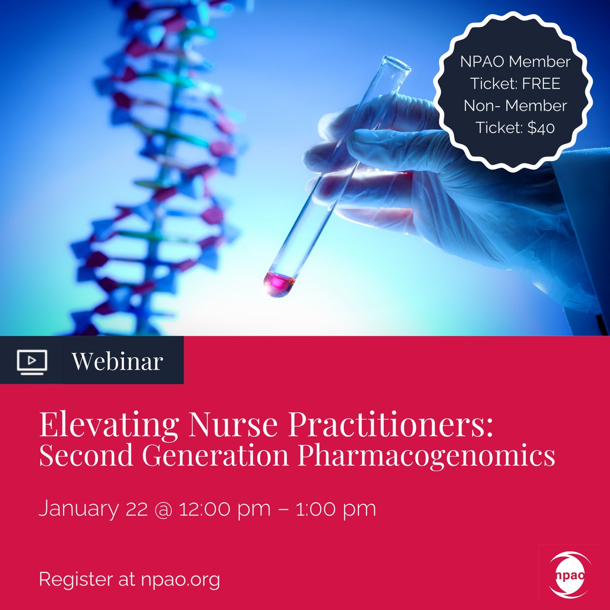 Join us on January 22 for a groundbreaking webinar: Elevating Nurse Practitioners: Second Generation Pharmacogenomics. Don’t miss out: loom.ly/NXd2BEE

#NursePractitioners #NP #OntarioHealth #OntarioNP #Pharmacogenomics #NPwebinar #NPlearning