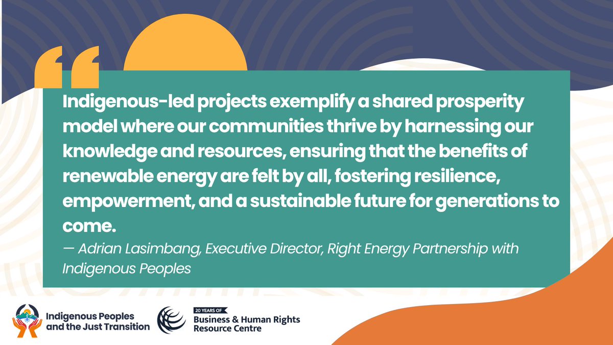 BHRCmedia's tweet image. Half the minerals needed for the energy transition—along with significant wind &amp;amp; solar resources—are on Indigenous Peoples' land. A commitment to Indigenous Peoples’ leadership is key to achieve a #JustTransition.  

More in our report w @IPRightsIntl: business-humanrights.org/en/from-us/bri…