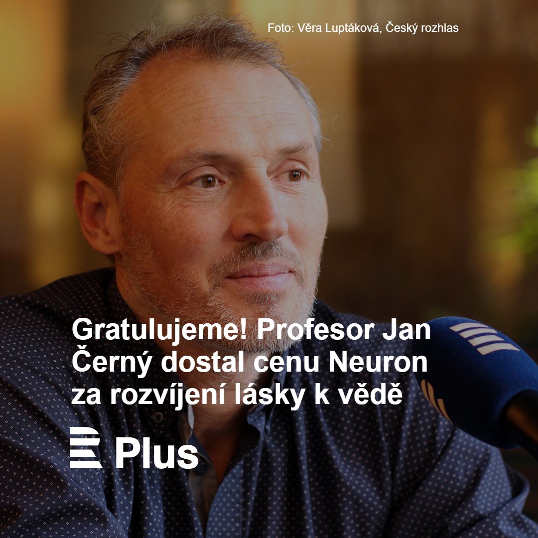 CRoPlus's tweet image. Jan Černý je biolog a imunolog – a je to také kmenový host pořadu vědců a herců #Laboratoř. Do studia Plusu chodí věrně celých 11 let a účinkuje také v nejnovější epizodě 🎧 rozhl.as/dfO. 👏 Ještě jednou gratulujeme k ocenění. @NadaceNeuron @martinamaskova