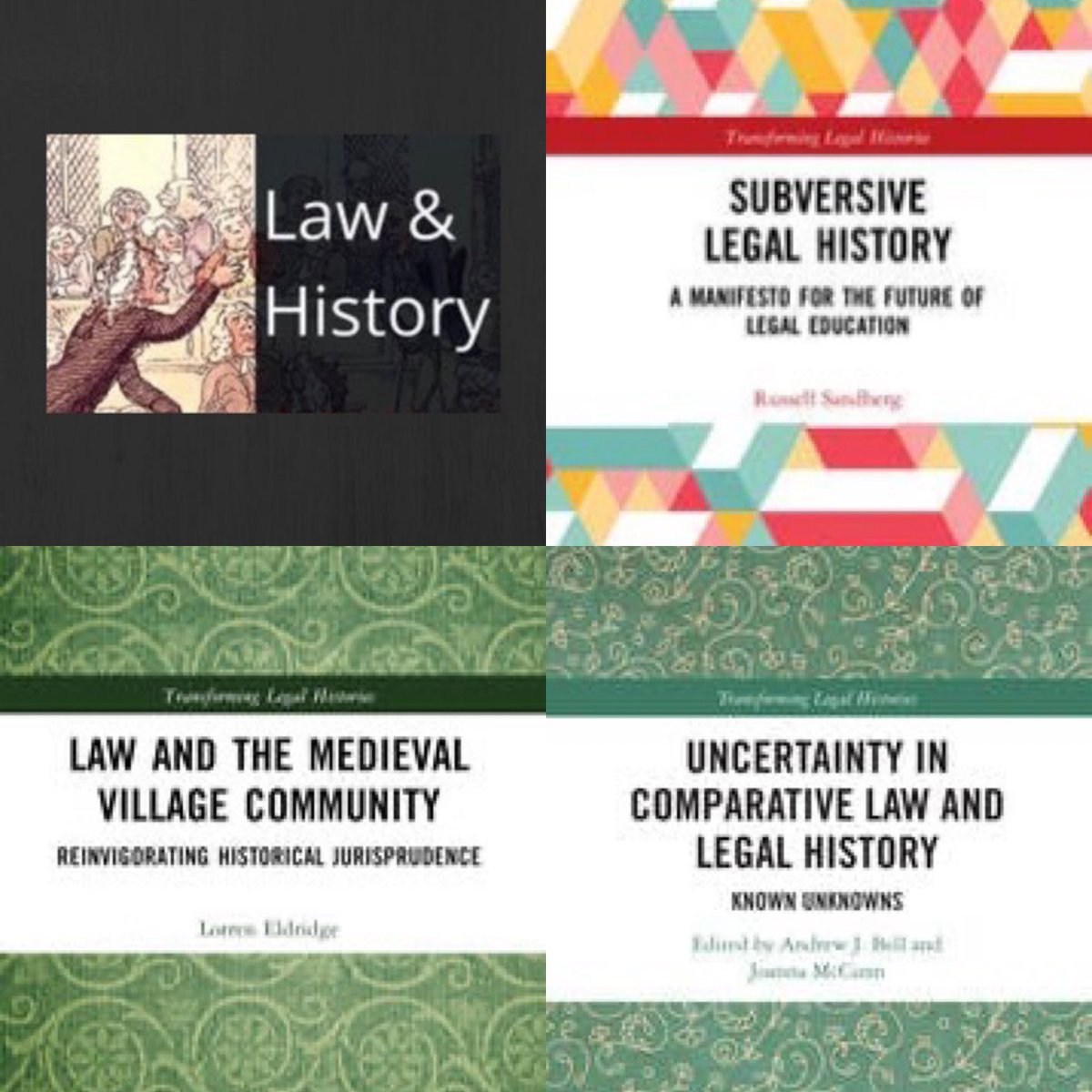 Our Transforming Legal Histories book series <a href="/RoutledgeLaw/">Routledge Law</a> showcases work that takes a historical approach to question understandings about law.  It is designed to place the historical study of law at the heart of the law curriculum.

routledge.com/Transforming-L…