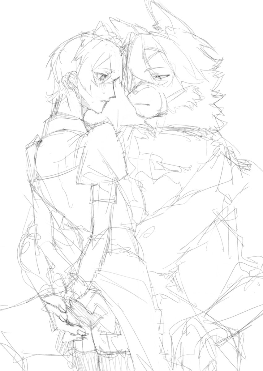 illust_tanoshi_'s tweet photo. 🐺🧡wip https://t.co/mJqPX6ycbl