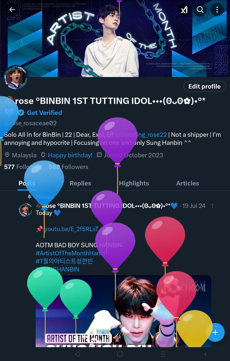 🥀rose °BINBIN 1ST TUTTING IDOL•••(⁠ʘ⁠ᴗ⁠ʘ⁠✿⁠)•°*💙 tweet media
