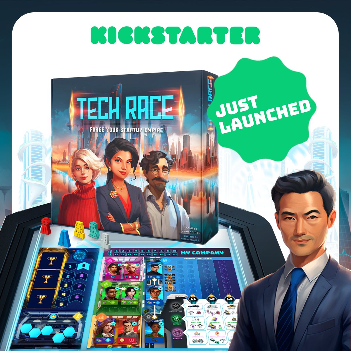 BrainyHeartyLLC's tweet photo. 🎉🚀 WE’RE LIVE!!! 🚀🎉

Tech Race is officially on Kickstarter, and we are over the moon! 🌕

The clock is ticking, and we need YOU to help us kick off strong! Let’s make history together!

👉 https://t.co/g4XTMbwrE3

#KickstarterLaunch #BoardGames #TabletopGaming https://t.co/sW4u54yb11