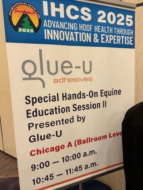 hoofcare's tweet photo. Farrier Product Clinics underway at the International Hoof-Care Summit. Glue-U gave attendees an overview of  how to apply their products and the opportunity to ask their specific application questions. #IHCS #IHCS2025 https://t.co/qCVEmhWoiY