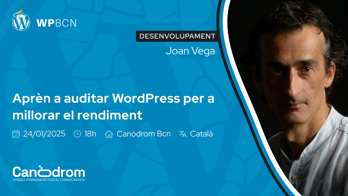 ¡Este viernes tenemos Meetup en WordPress Barcelona! Hablaremos sobre "Aprèn a auditar WordPress per a millorar el rendiment" con Joan Vega <a href="/sitamet/">Joan Vega</a> - ¿Te la vas a peder? + info: meetup.com/es-ES/wordpres…