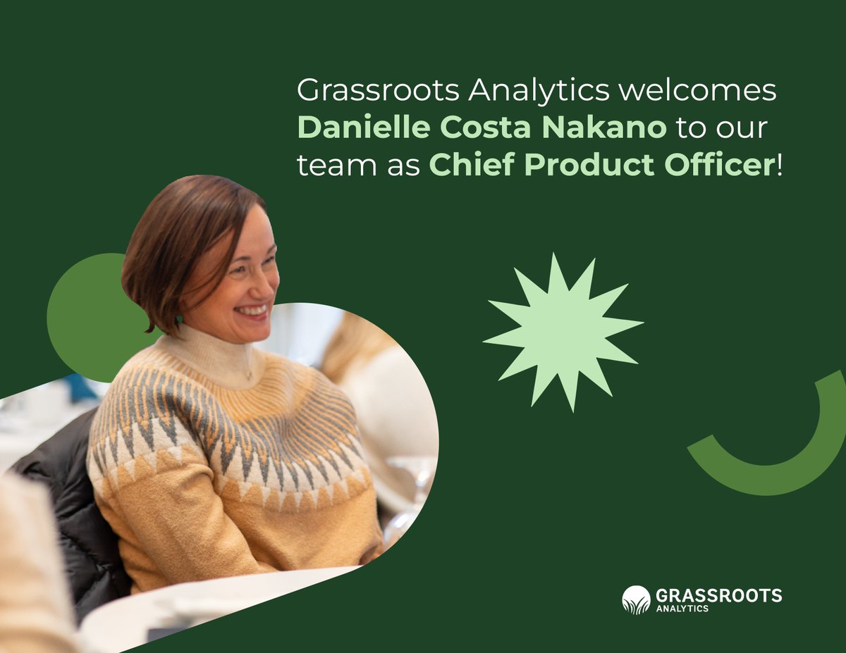Grassroots Analytics (@grassroots_data) on Twitter photo Grassroots Analytics welcomes Danielle Costa Nakano to our team as Chief Product Officer! We’re excited for her to join our mission of building fundraising tech that empowers candidates and nonprofits to win important fights. Grassroots Analytics welcomes Danielle Costa Nakano to our team as Chief Product Officer! We’re excited for her to join our mission of building fundraising tech that empowers candidates and nonprofits to win important fights.