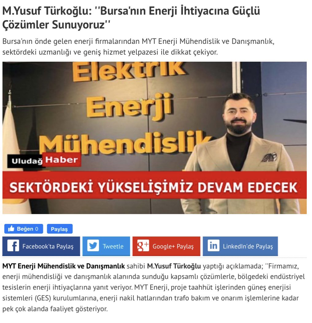Sanayi tesislerinin enerji ihtiyaçlarına özel çözümler sunarak, bölgedeki endüstriyel gelişime katkı sağlıyoruz. Proje taahhütlerden GES kurulumlarına, enerji nakil hatlarından trafo bakım ve onarımlarına kadar birçok alanda hizmet gösteriyoruz.

#mytenerji #mytelektrik #mytsolar