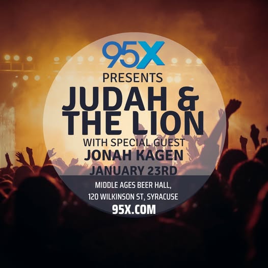 95X's tweet image. 🚨Hurry, LOW TICKET ALERT! Limited tickets left for Judah &amp;amp; The Lion this Thursday at the Middle Ages Beer Hall! Get yours before they're all gone!  #ConcertAlert #AlmostSoldOut

bit.ly/4gjZirP