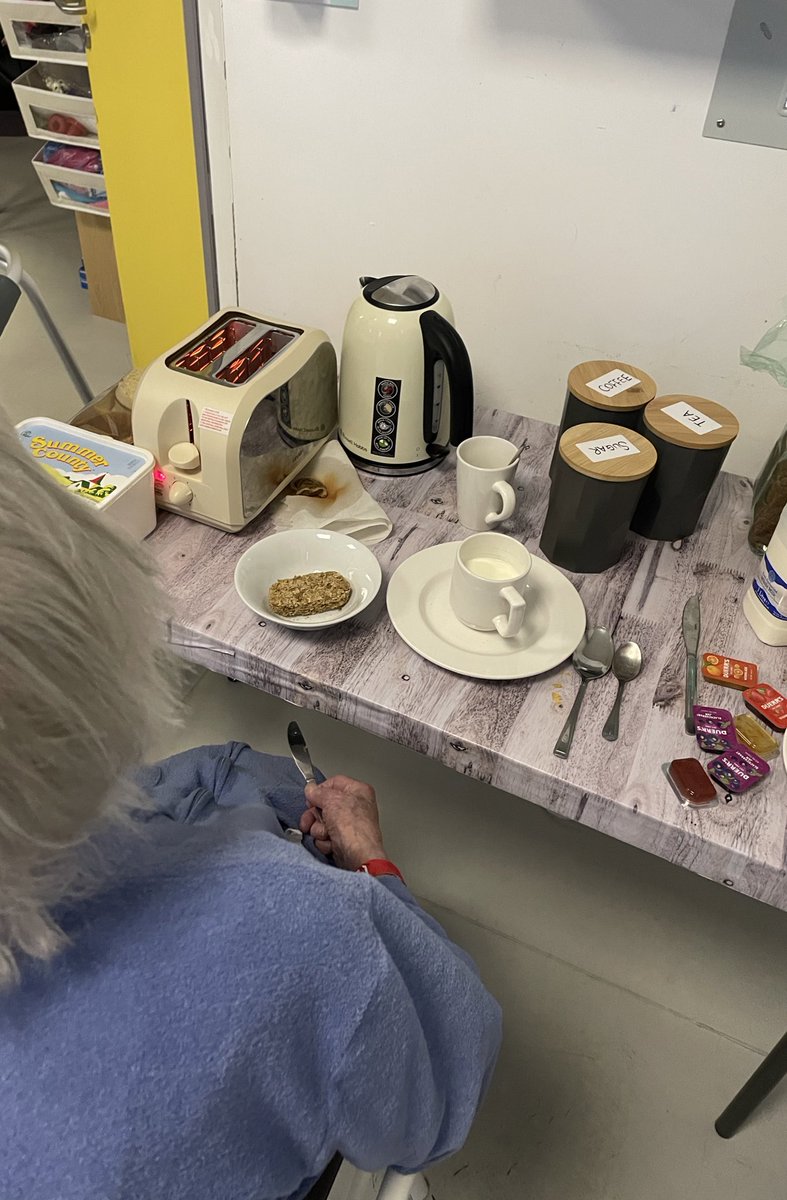 ACMTherapy (@acmtherapy) on Twitter photo Our 2 lovely L6 patients (aged 100 & 94!) attended the breakfast group this morning. Both made their own hot drink, cereal & crumpets with supervision from OT! ๐ getting the practice in before they go home ๐ก <a href="/NCAlliance_NHS/">Northern Care Alliance NHS Foundation Trust (NCA)</a> Our 2 lovely L6 patients (aged 100 & 94!) attended the breakfast group this morning. Both made their own hot drink, cereal & crumpets with supervision from OT! ๐ getting the practice in before they go home ๐ก <a href="/NCAlliance_NHS/">Northern Care Alliance NHS Foundation Trust (NCA)</a>
