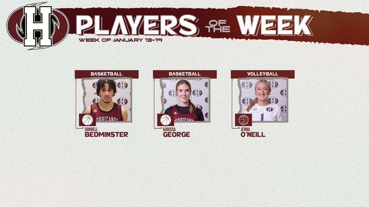 Congratulations to the Hurricanes Players of the Week!

#PassionSpiritPride