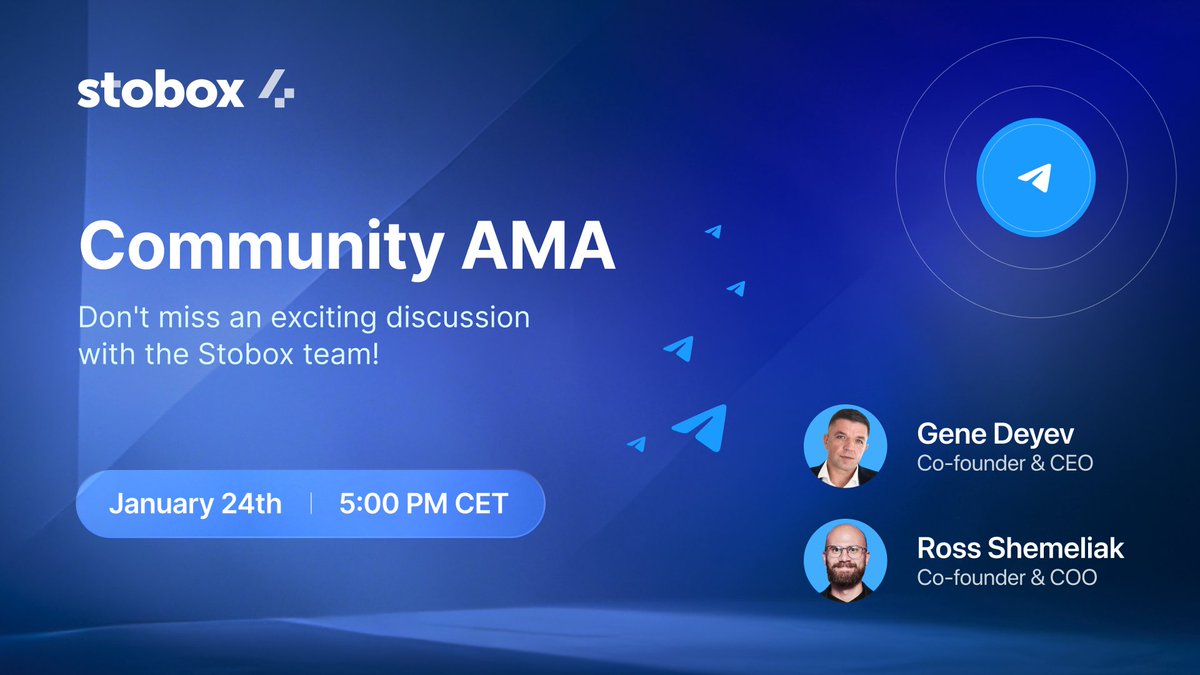 StoboxCompany's tweet image. 🔔 Don’t miss the Community AMA this Friday!

Make sure to mark your calendar and join us for valuable insights into the Stobox ecosystem. Here’s what you’ll gain:

✅ Updates on team&apos;s current tasks and priorities
✅ The significance of the STV-3 Protocol
✅ Innovations in #VASP…