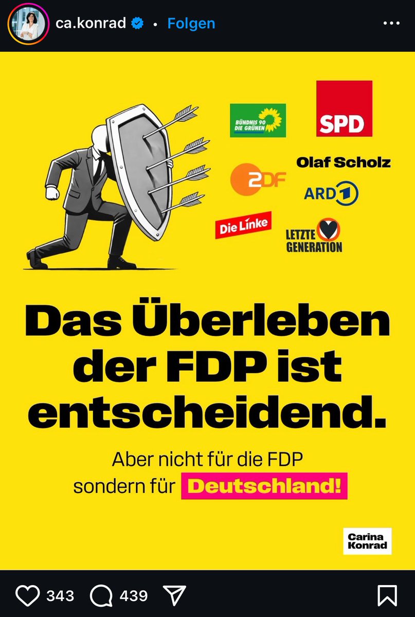 Diese polemische Wahlwerbung der #Fdp zeigt wie weit unser Diskurs nach Rechts gerutscht ist und dass die #Fdp um jeden Preis versucht Macht zu gewinnen. Sie übernehmen hier 1:1 demagogische #AfD Narrative.
Lasst euch nicht von machtgierigen Millionären verarschen!!