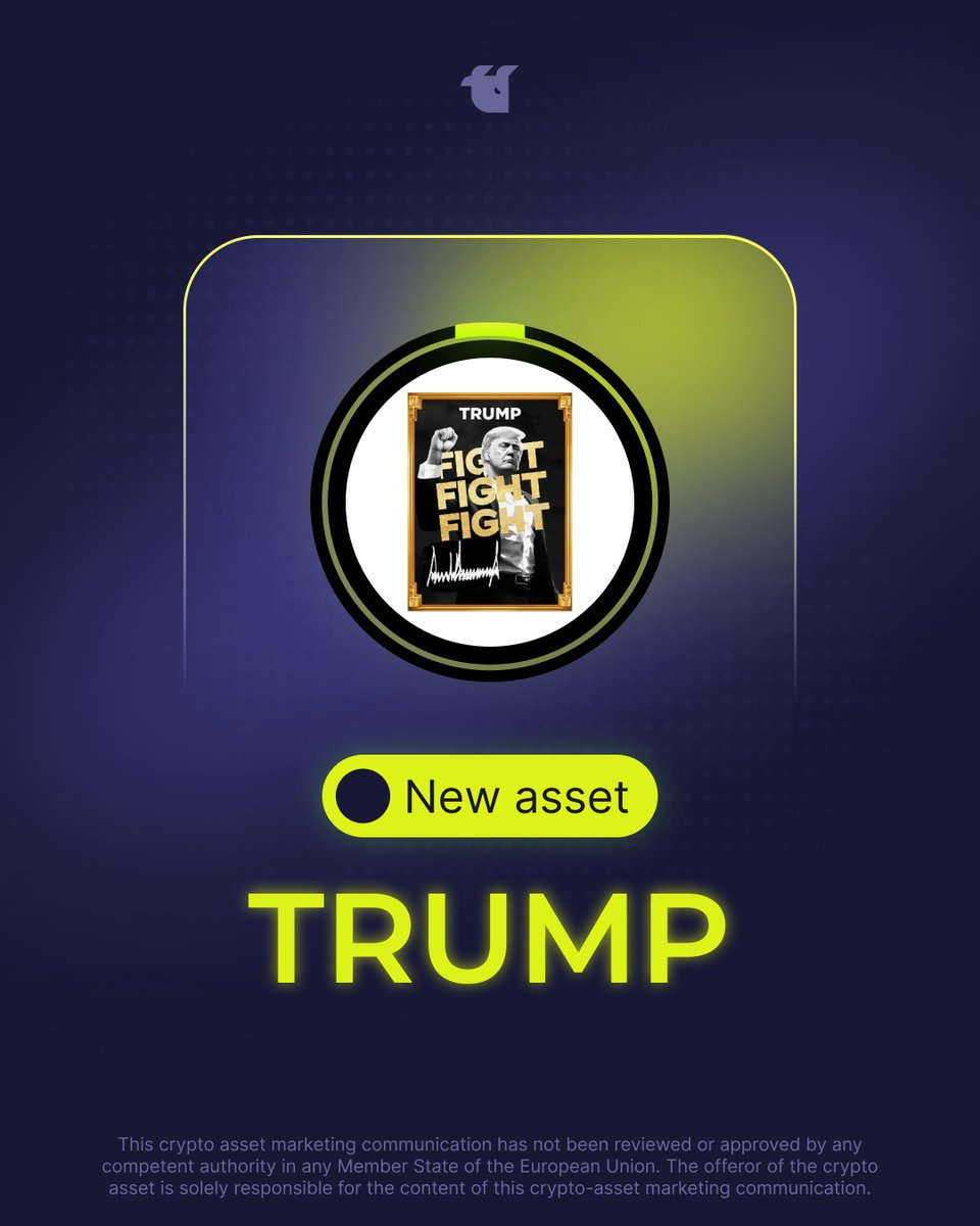 0xdavid55's tweet photo. The Official Trump $TRUMP token is now available for trading on @WhiteBit!

▪️Trading Pair: TRUMP/USDT

◾Trading Link: https://t.co/y7QoD8ExWL

◼️More Information: https://t.co/DhCvcpFwrQ https://t.co/eKwo6CNRaP