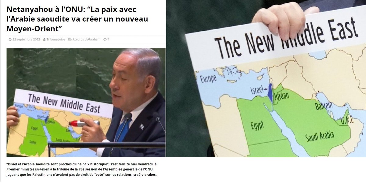 FG_MEYNIER's tweet photo. @Malbrunot Le #7Octobre n'est que la suite de la pol du #NouveauMoyenOrient engagée à l'#ONU par #Netanyhu le 22/09/23. C'est #Netanyhou le #Victimaire qui a demandé à #HerziHaevi d'ouvrir la frontière pr sacrifier les qlq dizaines de jeunes justifiant l'anéantissement de #Gaza
#maldonne! https://t.co/9htc4Ux9ex