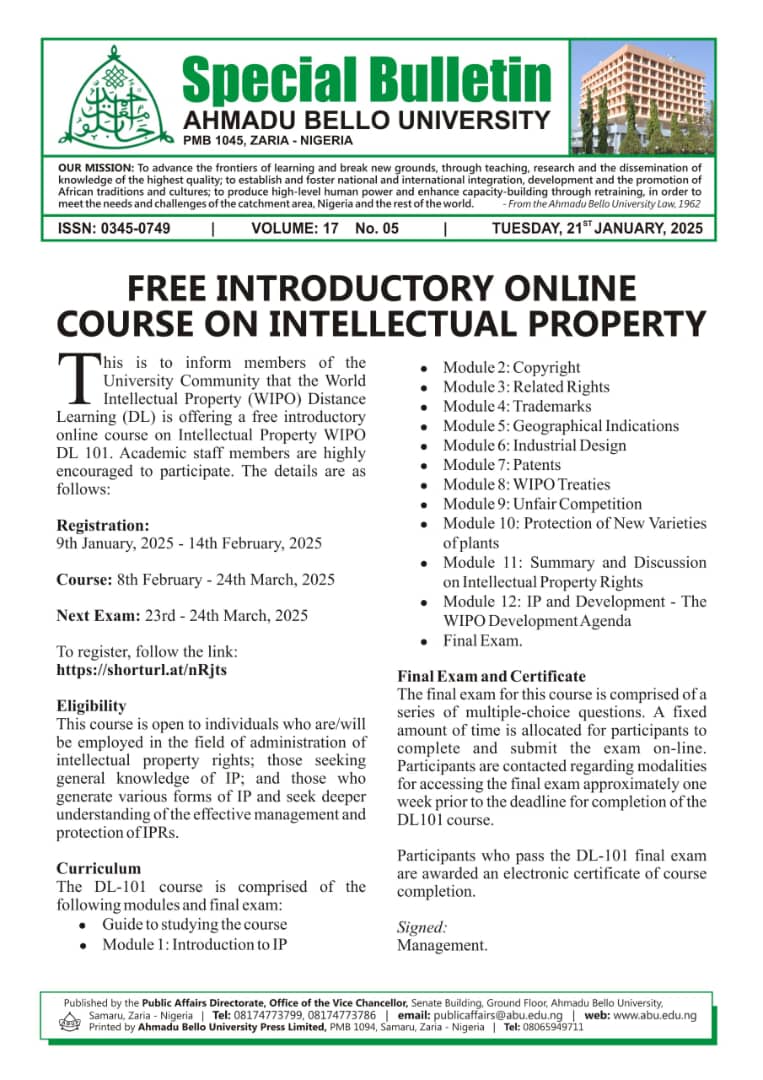 Directorate of University Advancement, ABU Zaria (@abuzaria_dua) on Twitter photo 