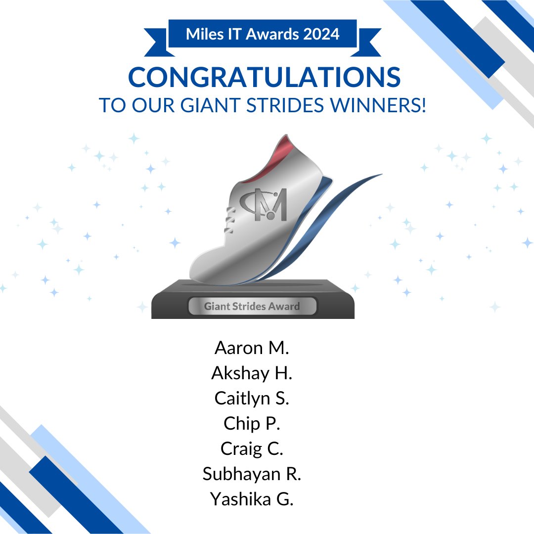 milesitcompany's tweet photo. This month, we held our annual company awards night! The evening was full of excitement and encouragement as we recognized high-performing team members and impressive company efforts. Meet our award winners and share your congratulations!🎉 https://t.co/WwhiuvURLN