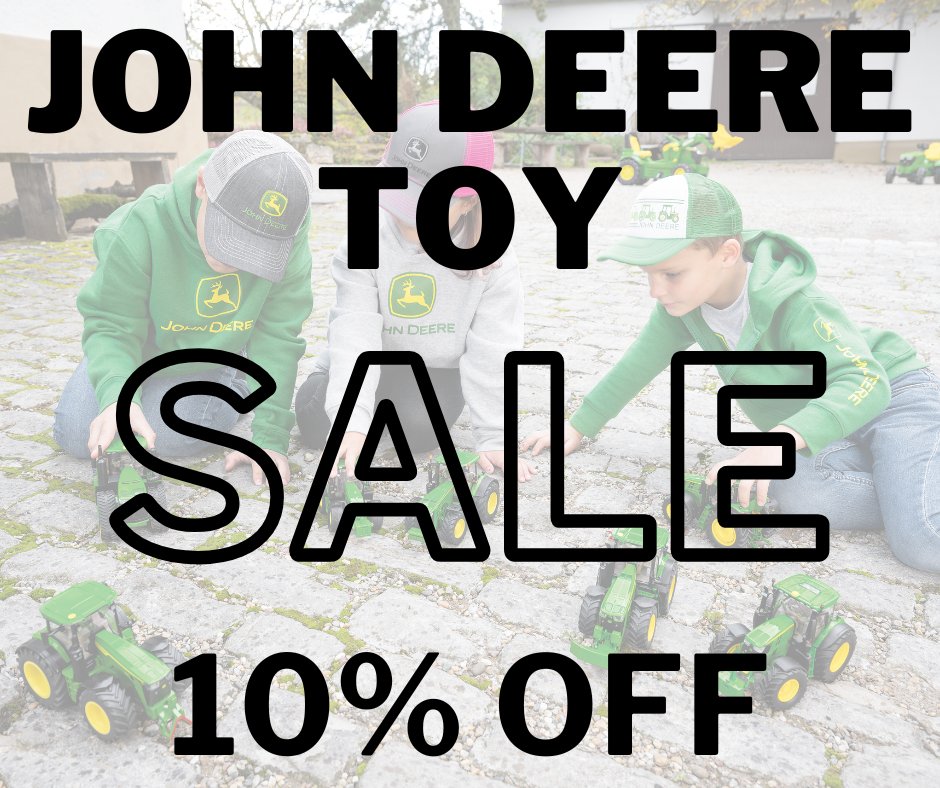 Although the tax break is over you can still save 10% on our John Deere toy selection until the end of the month!