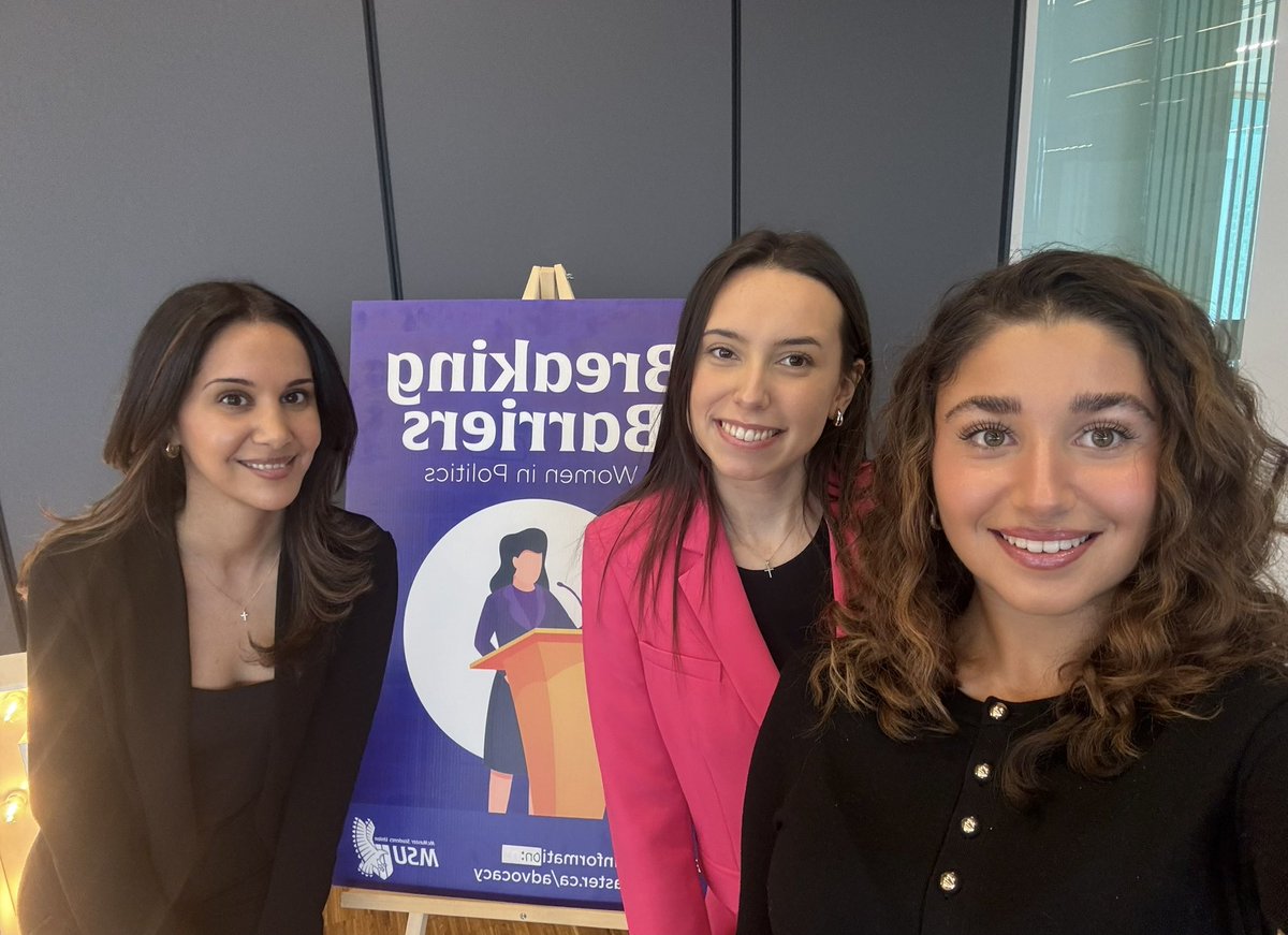 An amazing time stopping by the Breaking Barriers - Women in Politics Conference this past weekend. Thanks to the <a href="/MSU_McMaster/">McMaster Students Union (MSU)</a> for organizing! 💜 #WomenEmpowerment