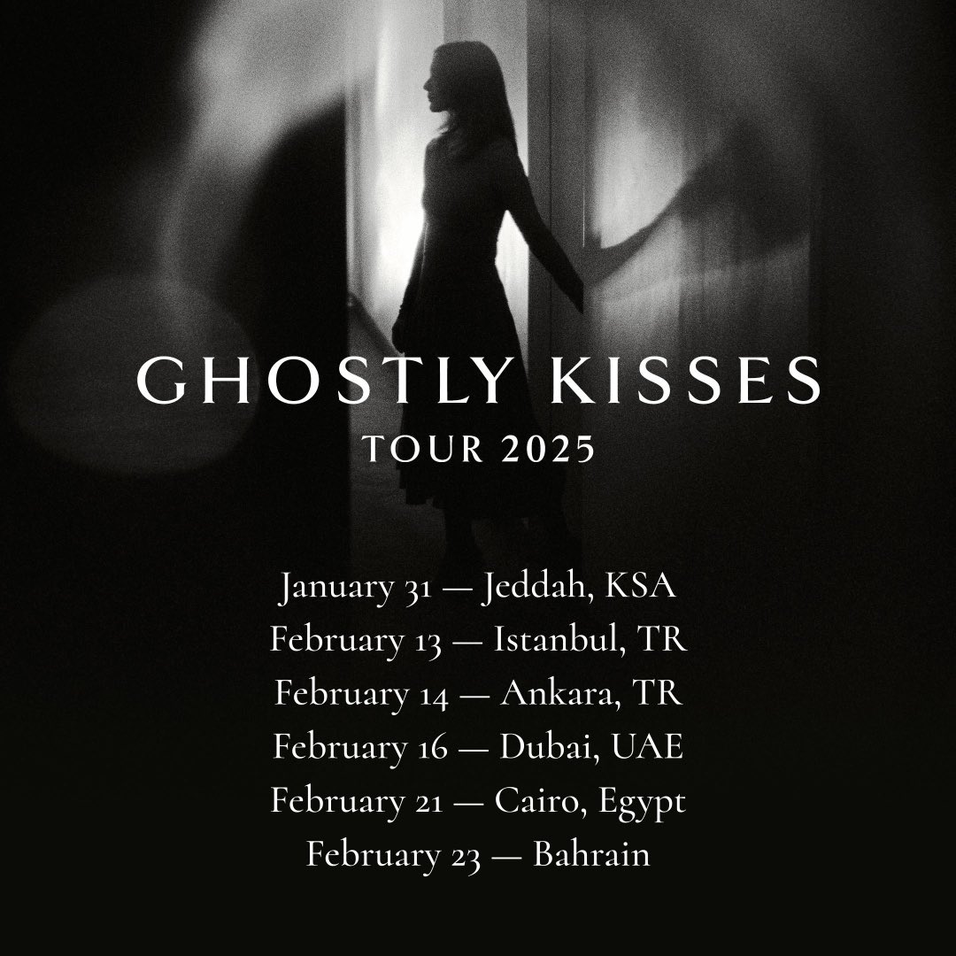 ghostly_kisses's tweet photo. Cairo 💌 we’re coming back this February 21st to perform at the Theater Movenpick. I can’t wait to sing for you in this intimate, seated setting and create an enchanting atmosphere together 🌹 tickets are on sale now – don’t miss it! x https://t.co/GiMrryRTL3