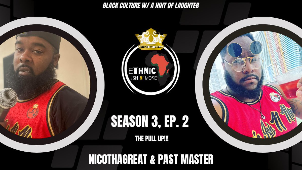 NicoThaGreat357's tweet photo. Is your #ashyass ready for the next episode of Ethnic Ish N More?!! Ever wanted to be a guest and never had the chance? Tonight’s episode is inviting any person that’s want to come kick it with us in person or virtual!!!

You already know myself and #PastMaster about to bring yall that #POSTALPODCASTING, meaning rain, sleet or snow, #WeInThisHoe!!!

Make sure you tune in live at 8:30 pm cst on Ethnic Ish N More TV!!!