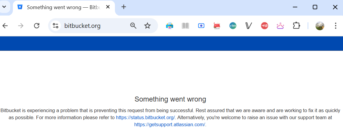 dynamic_pra's tweet photo. is @Bitbucket down ? https://t.co/NkLoUW6XO0