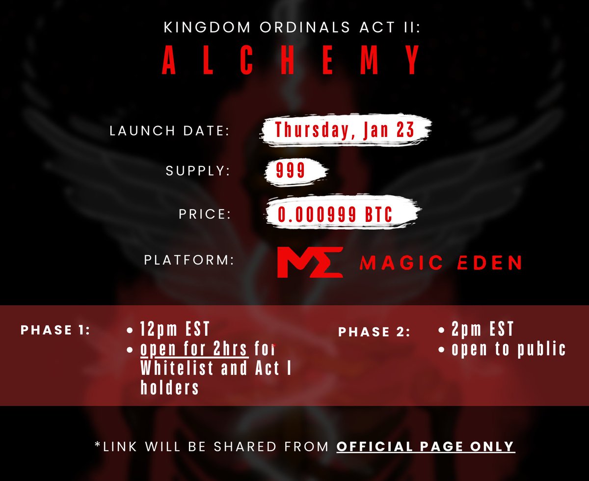 KINGDOM Alchemy | ACT II tweet media