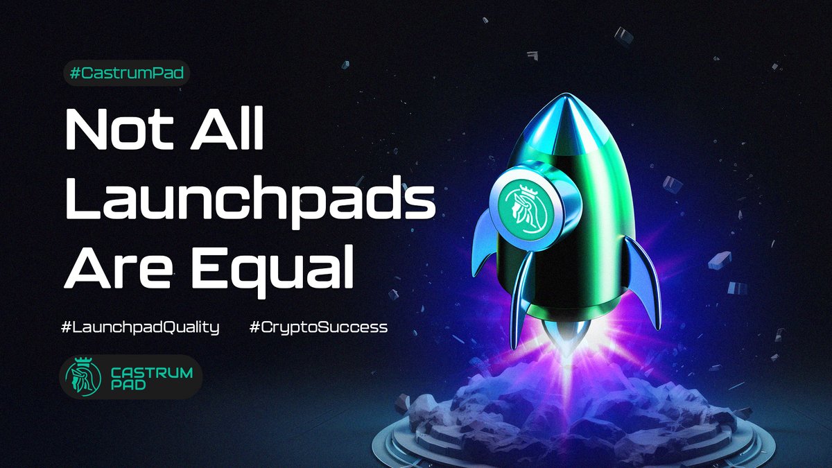 CastrumPad's tweet image. 🎯 Not All Launchpads Are Equal: 
Evaluate launchpads based on their vetting processes, investor community, and post-IDO support. 
Quality over quantity always wins. 💎 #LaunchpadQuality #CryptoSuccess