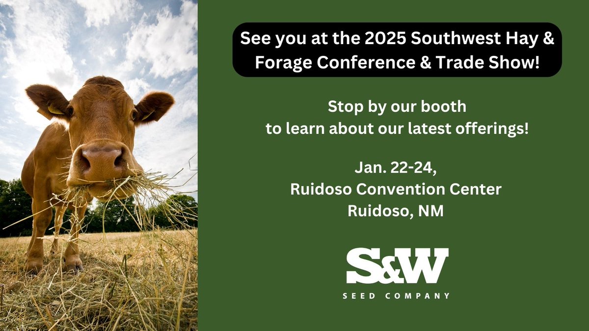 Stop by our booth to learn more about S&amp;W Alfalfa varieties! Hope to see you this week!