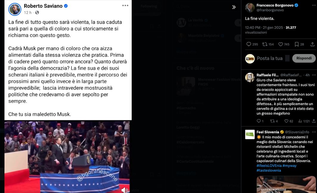 ThaSottil's tweet photo. @Isettina03 @Edoardo24090411 @matteosalvinimi @elonmusk il fatto che non ti sia accorta che il post del "gay Borgonovo" sia semplicemente un rimando a ciò che ha scritto Saviano mi fa ben comprendere le tue capacità ad informarti... https://t.co/yyLr3nKYMA