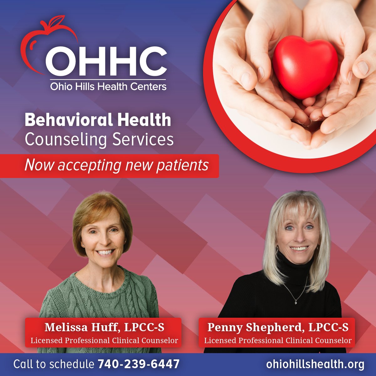 Your mental health is as important as your physical health. OHHC offers counseling services in Barnesville &amp; Woodsfield. If you are struggling with anxiety, depression, grief or other stressors which are impacting  your wellbeing &amp; quality of life, we can help. Call 740-239-6447.