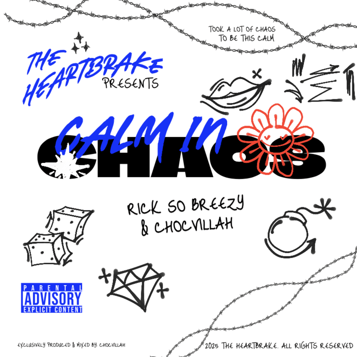 RickSoBreezy's tweet photo. Calm In Chaos - EP 🌪️

produced exclusively by @ChocVillah 
artwork by @theheartbrake 

out everywhere on 1/28/25

pre-save below https://t.co/Jf0wU0g6OG