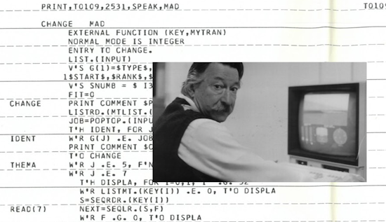 adafruit's tweet photo. The code for ELIZA, the original 1960s chatbot, found
https://t.co/PAYPAX2pwI https://t.co/oxZcBAjWiL