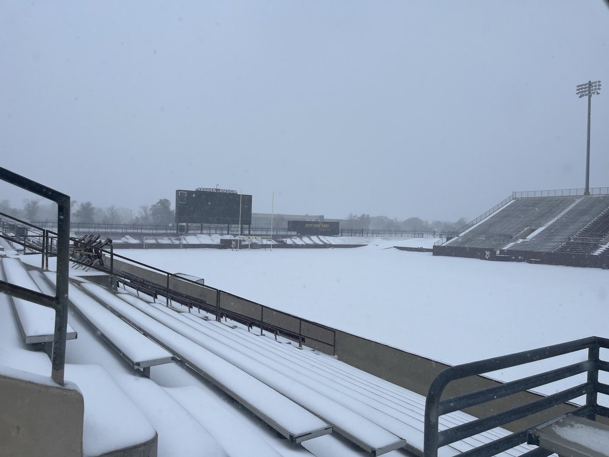 Happy Snow day from Abshier Stadium ❄️