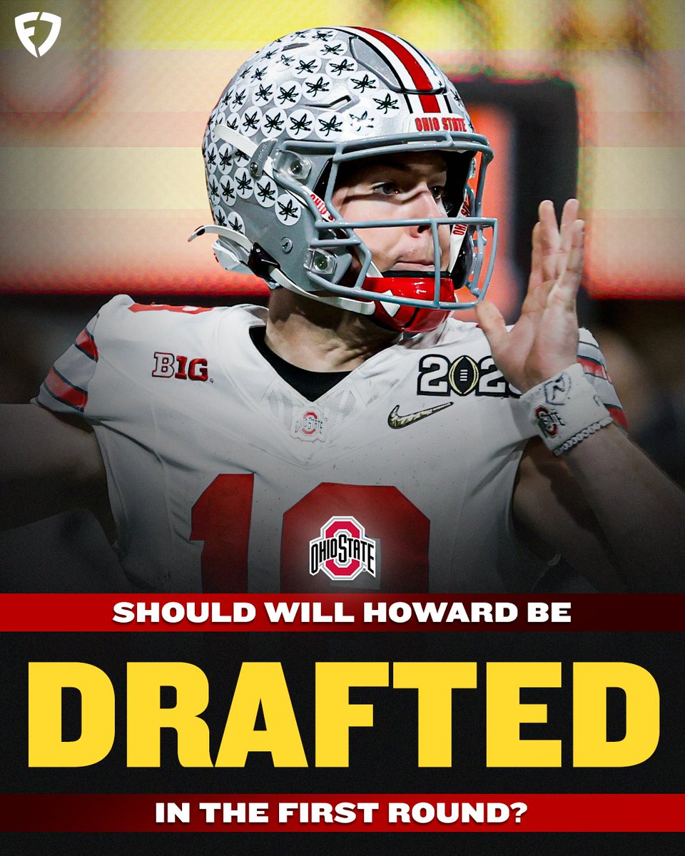FanDuel's tweet photo. Is Will Howard first round material? 👀

❤️ for NO
🔁 for YES

#GoBucks | #NFL https://t.co/T6FWQSoZyx