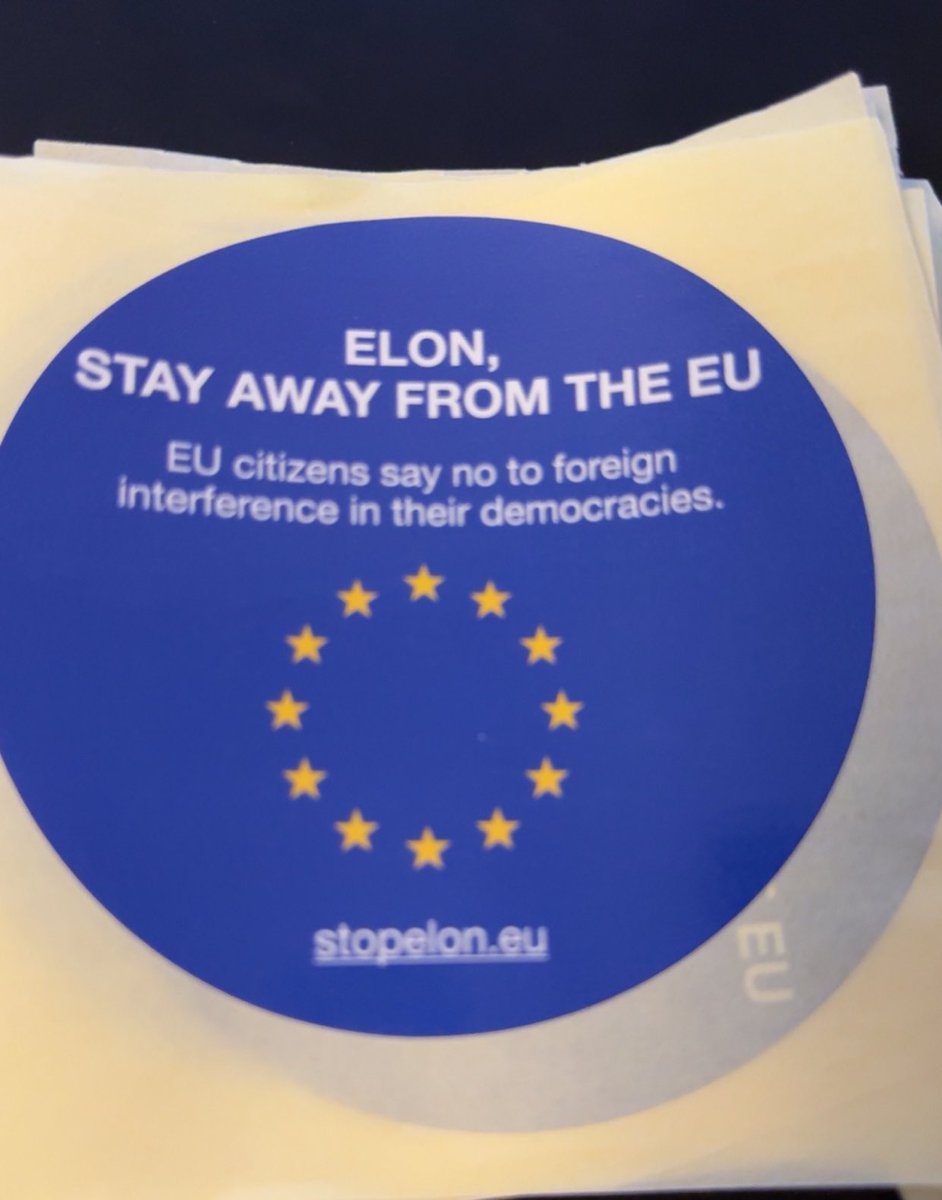 Antikeburg's tweet photo. Wonderful, my stickers from @StopElonEU have just arrived 🙏 https://t.co/qTA9zqc2bg