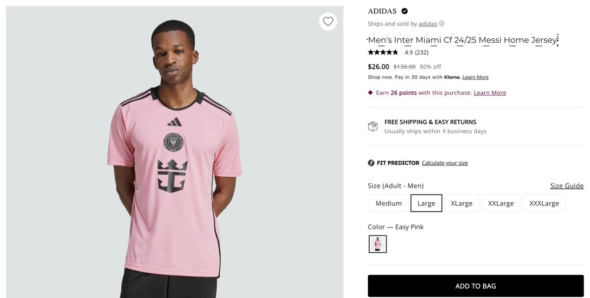 SanctuaryFBA's tweet photo. Was: $130
Now: $26
What?: men's inter miami cf 24/25 messi home jersey
Link: https://t.co/Ei6MTatTHT https://t.co/UGAPIzps8a