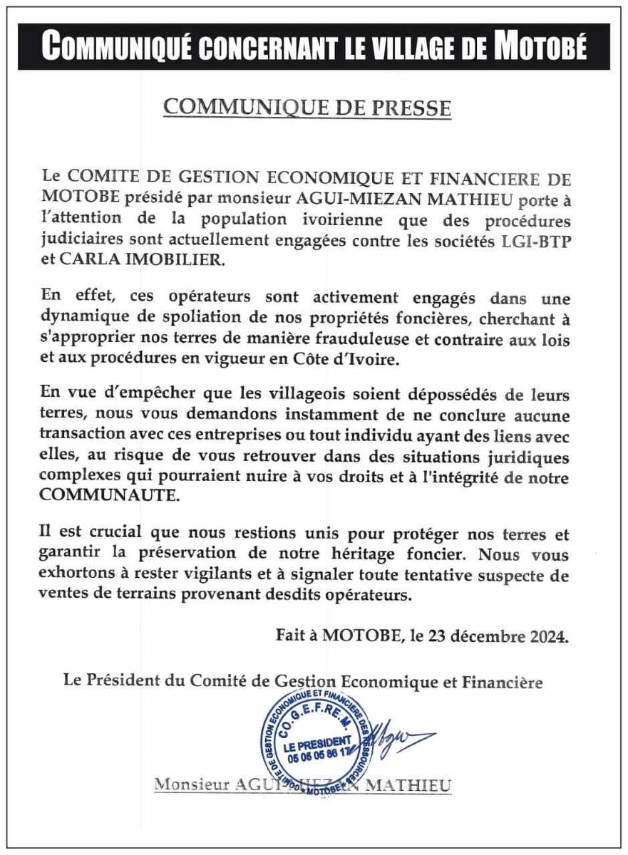 Pour ceux qui serait tenter d’acheter des terrains dans la zone de mottobe (grand - bassam) .
 Faites attention ⚠️  
#Abidjan #immobilier #civ225 #ci225
