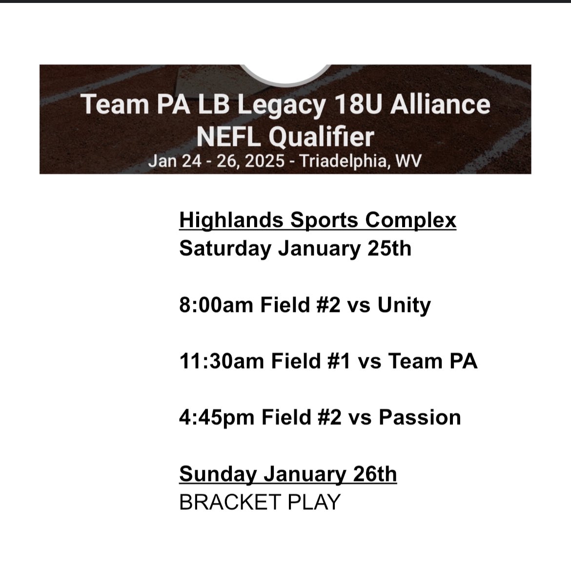 I will be subbing with <a href="/usssaprideblue/">USSSA Pride Blue</a> this weekend at the Highlands indoor tournament on Saturday and Sunday. Excited to get some games in! <a href="/malchapmann/">Coach Mal</a> <a href="/CoachJLPrice/">Jackie Price</a> <a href="/Softball_SalemU/">Salem Softball</a> <a href="/FairmontStateSB/">Fairmont State Softball</a> <a href="/WUJacketsSB/">Waynesburg University Softball</a> <a href="/ClarionSoftball/">Clarion University Softball</a> <a href="/SBRRetweets/">Softball Recruiting Reposts</a> <a href="/FinesseSchwader/">Finesse Schwaderer</a>