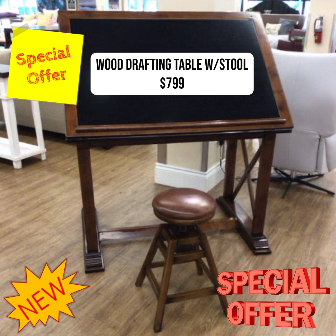 ConsignmentFLA's tweet image. Calling all creatives! 🎨 This stunning wood drafting table w/ stool is perfect for artists, architects, &amp;amp; designers. Functional + stylish, it’s a steal at $799! Don’t wait—grab it at Encore before it’s gone! 🖌️

#DraftingTable #EncoreInteriors #FurnitureFinds #CreativeSpace