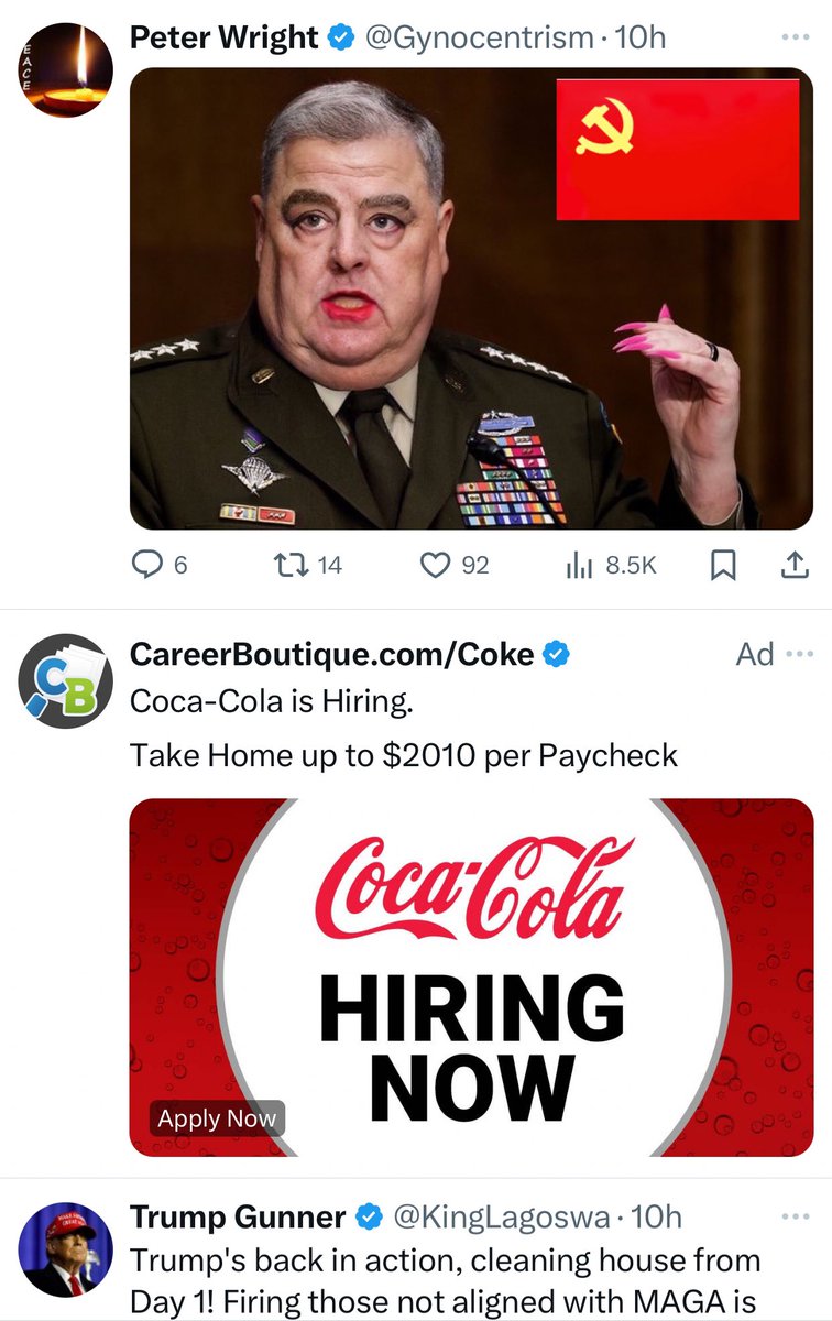 323Talent's tweet photo. @MAGAVoice Look at the Big Picture. My feed, no ai. Lol https://t.co/Lj04ibONCZ