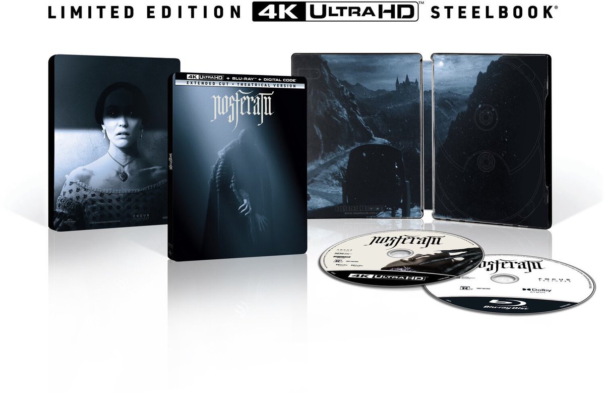 Nosferatu (2024) Extended Cut 4K UHD Steelbook artwork 

#FilmTwitter #Bluray #physicalmedia #Bluray
#4KUltraHD #Horror #HorrorCommunity  #Nosferatu #RobertEggers #steelbook