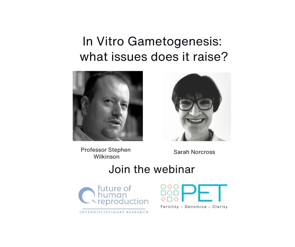 YOUR WEBINAR INVITATION
In Vitro Gametogenesis: what issues does it raise?
Tue, 28 Jan 2025 13:00 - 14:00 (UTC+00:00) Dublin, Edinburgh, Lisbon, London
Register here events.teams.microsoft.com/.../bf6cc42e-e…...
Everyone is welcome
#fertility #infertility #Bioethics #ethics #stemcells