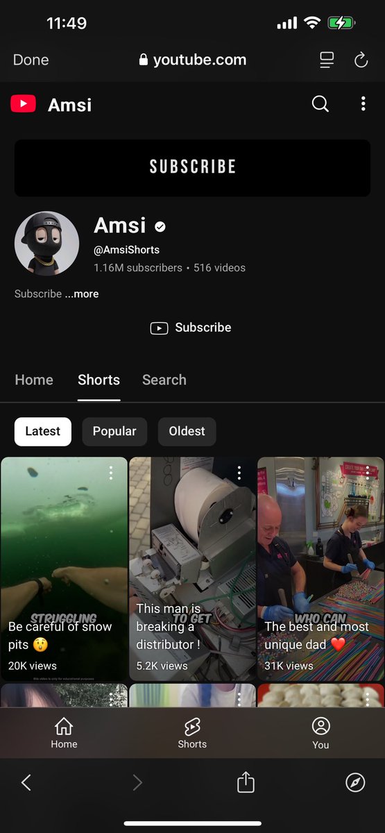 Rafsby's tweet photo. A stranger from Brazil messaged saying “Thanks for save my life”. 
They found my PFP on Pinterest and have been using it to sell web services online to the tune of $82,000 USD last year.👍
Next here’s a YouTube account with 1.1m subs. Check its PFP. 👀
Web2 is ripe for beasts. 🍏 https://t.co/Lyy43MYGZM