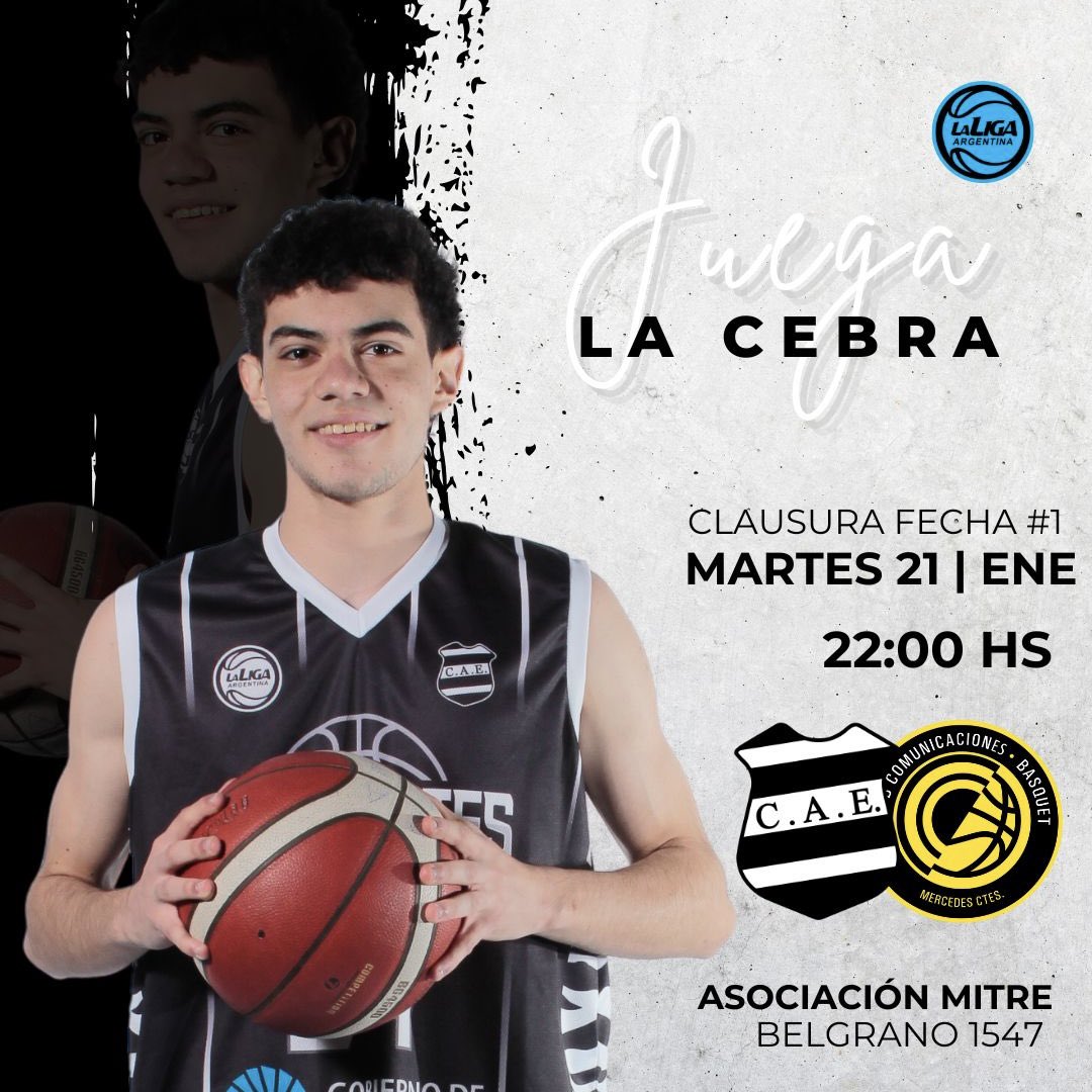 #LigaArgentina ¡Fecha 1 para la “Cebra”!💪🏼

🏀 Estudiantes vs Comunicaciones 🏀 

🗓️ Martes 21
🕙 Hora: 22:00 Hs 
🏟️ Lugar: Asoc. Mitre (Av. Belgrano 1547)

#VamosEstudiantes 
#VamosTucuman