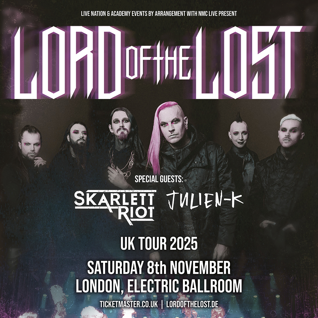 Academy Events (@academyevents) on Twitter photo German dark rock band <a href="/LordOfTheLost/">Lord Of The Lost</a> come to London this November with special guests <a href="/SkarlettRiot/">Skarlett Riot</a> and <a href="/JulienK/">Julien-K</a> playing the legendary <a href="/EBallroomCamden/">Electric Ballroom</a>!
🎟️General sale Fri 10am🎟️ German dark rock band <a href="/LordOfTheLost/">Lord Of The Lost</a> come to London this November with special guests <a href="/SkarlettRiot/">Skarlett Riot</a> and <a href="/JulienK/">Julien-K</a> playing the legendary <a href="/EBallroomCamden/">Electric Ballroom</a>!
🎟️General sale Fri 10am🎟️