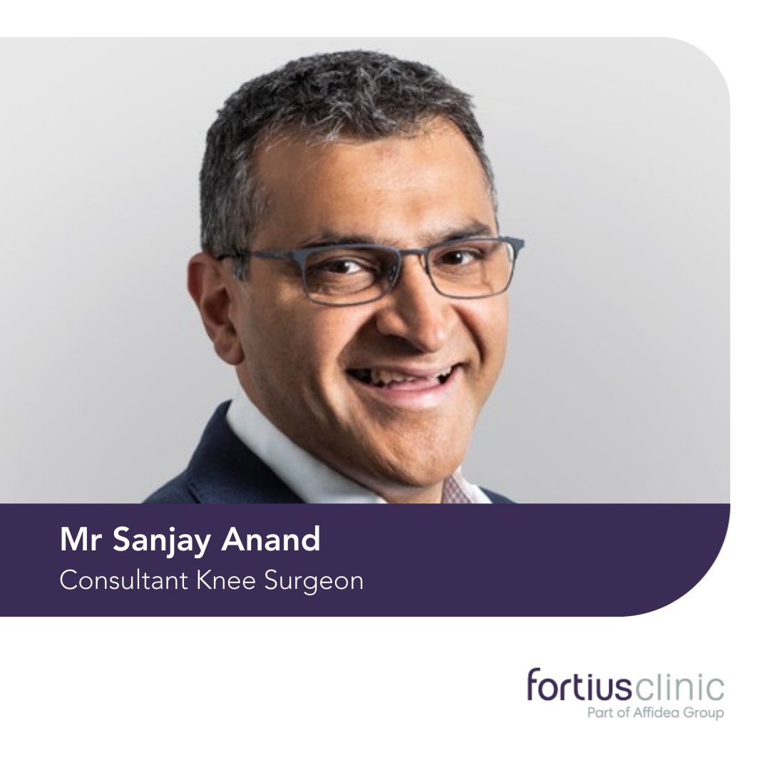 We welcome Consultant Knee Surgeon Mr Sanjay Anand to Fortius Clinic. 

Mr Anand has a particular interest in osteotomies around the knee, treatment of early cartilage damage/osteoarthritis in the young patient and management of anterior knee pain.

ow.ly/ybq550UKjCh