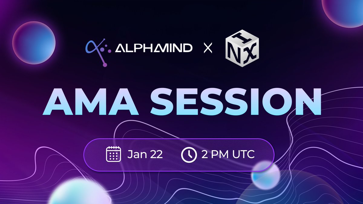 Alphamind_labs's tweet photo. Attention, AlphaMinders 🦄

Get ready for an engaging AMA session featuring @Alphamind_labs and @NXI_Ecosystem ! Join us as we will share the spice alpha of the AI and next generation of digital entertainment! 📦

📅 Jan 22 🕒 2 PM UTC 📍 https://t.co/sCaAx5YJqt

See You Live 😉
