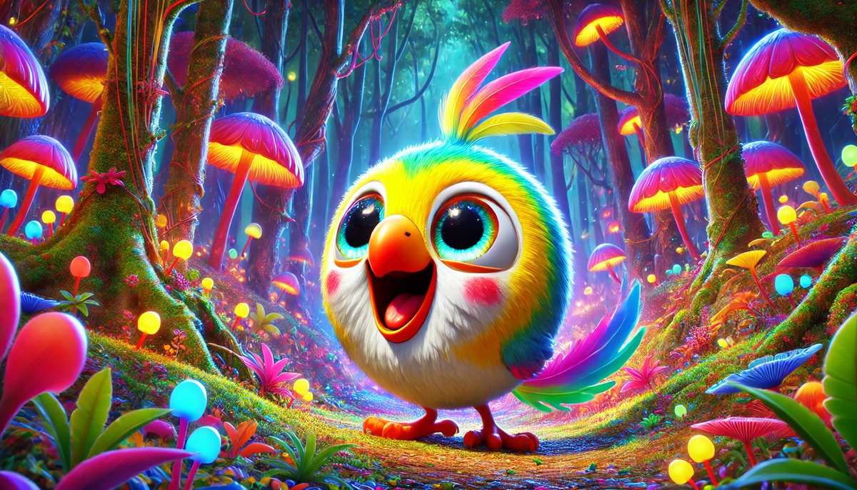 Meet the Chucklehoot! 🌈😂 A playful creature of the BurnieVerse that mimics sounds with a hilarious twist. Joy and laughter are its superpowers! Who’s ready for some giggles? 🎭✨